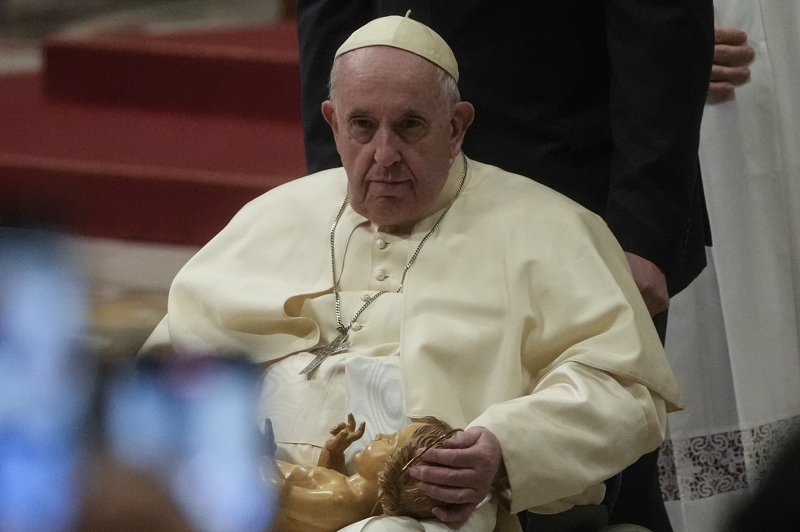 Em mensagem de Natal, papa Francisco diz que o mundo tem fome de paz