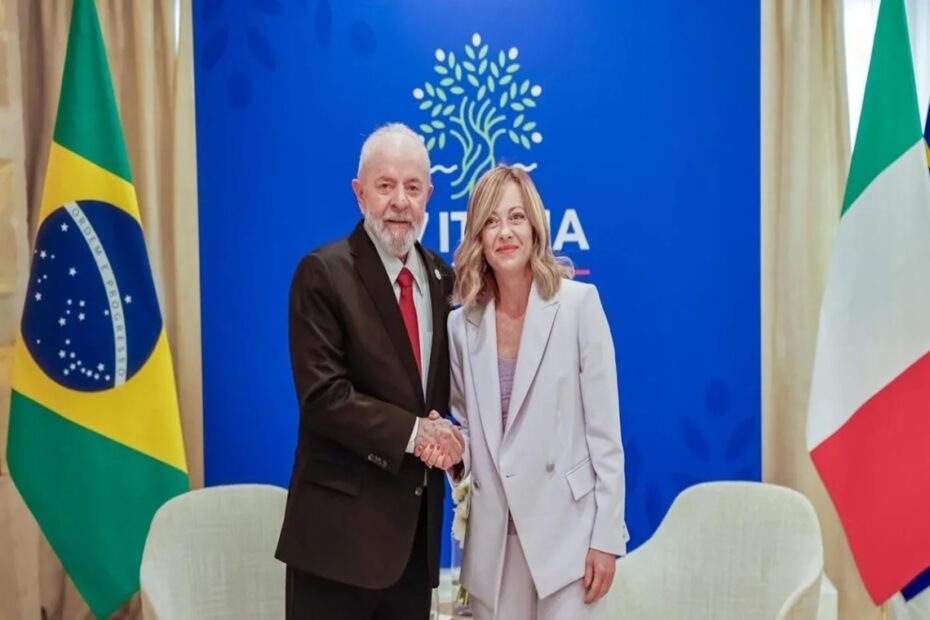 Lula faz reunião com premiê italiana de direita no G7