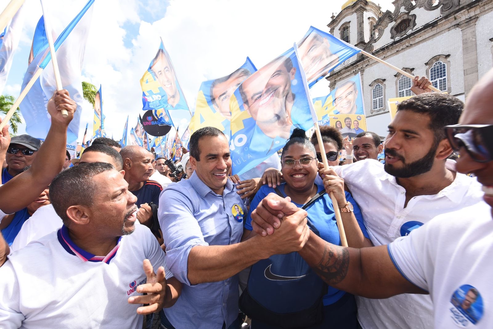 No Bonfim, Bruno Reis defende ‘campanha limpa’, sem mentira e invenção de números de adversários - 