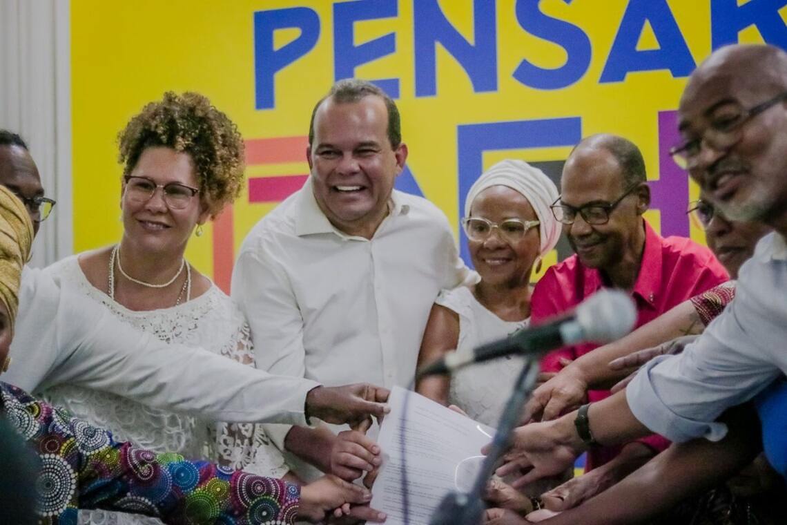 Geraldo e Fabya recebem propostas de representantes de religiões de matriz africana para Salvador - 