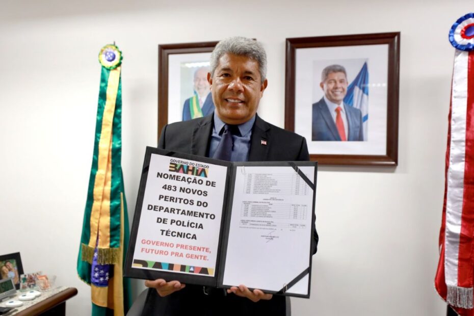 Jerônimo Rodrigues nomeia 483 novos peritos para o DPT e reafirma compromisso com a segurança na Bahia - 