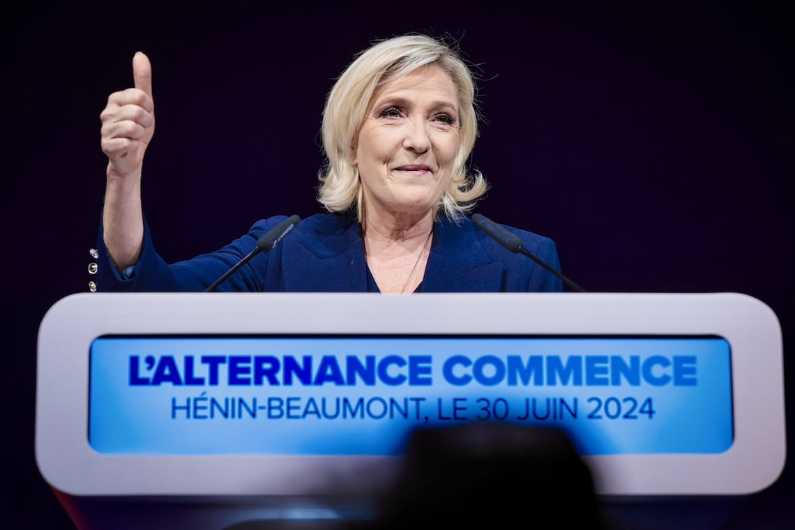 Marine Le Pen diz que bloco de Macron ‘foi praticamente apagado’ - 