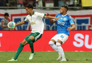 Bahia joga melhor e cria mais chances, mas vê Palmeiras sair com triunfo aos 44 do 2º tempo - 