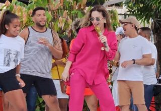 Claudia Leitte grava EP de verão neste sábado no Candyall Ghetto Square: ‘Estou em casa com meu padinho Brown’ - 