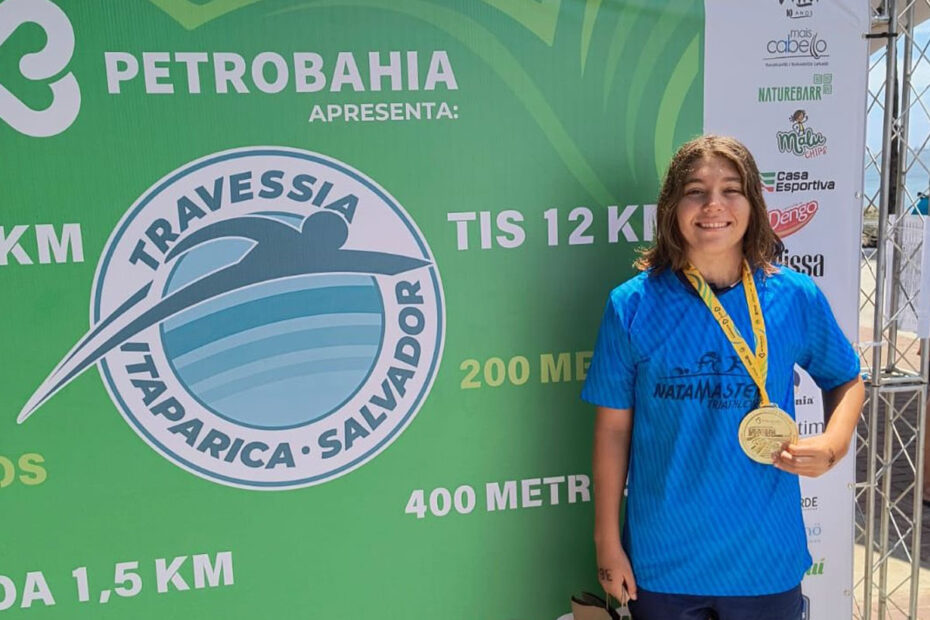 Isis Tito Martinez vence a categoria Infantil 2 na Travessia Itaparica-Salvador 2024 - 