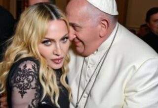 Madonna posta foto feita por IA em clima de ‘chamego’ com Papa Francisco, em nova afronta à Igreja Católica - 