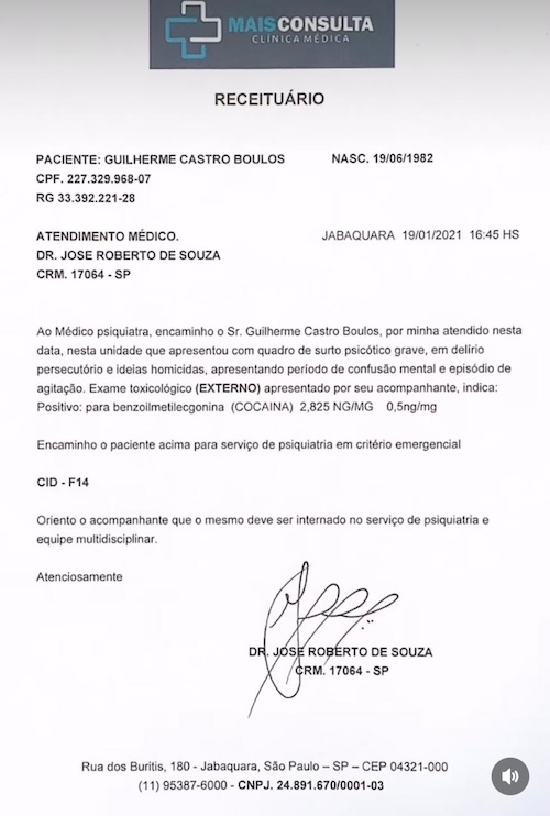 Receituário falso de Boulos apresentado por Marçal