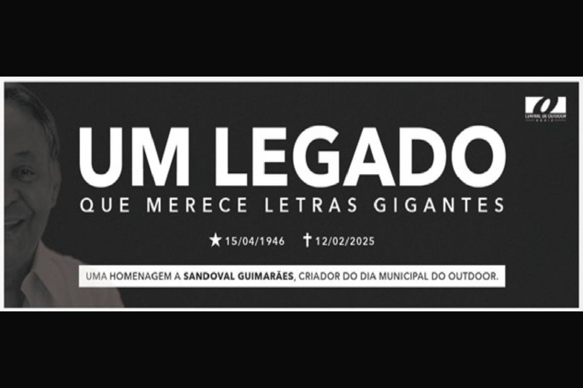 Central de Outdoor da Bahia homenageia Sandoval Guimarães com tributo em Salvador - 