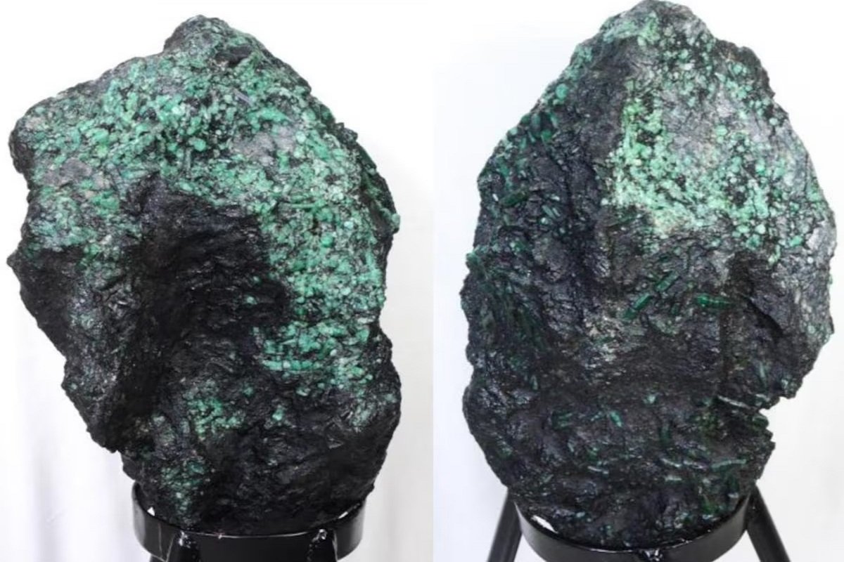 Esmeralda bruta de 92,5 kg achada no interior da Bahia vai a leilão com lance inicial de R$ 100 milhões - 