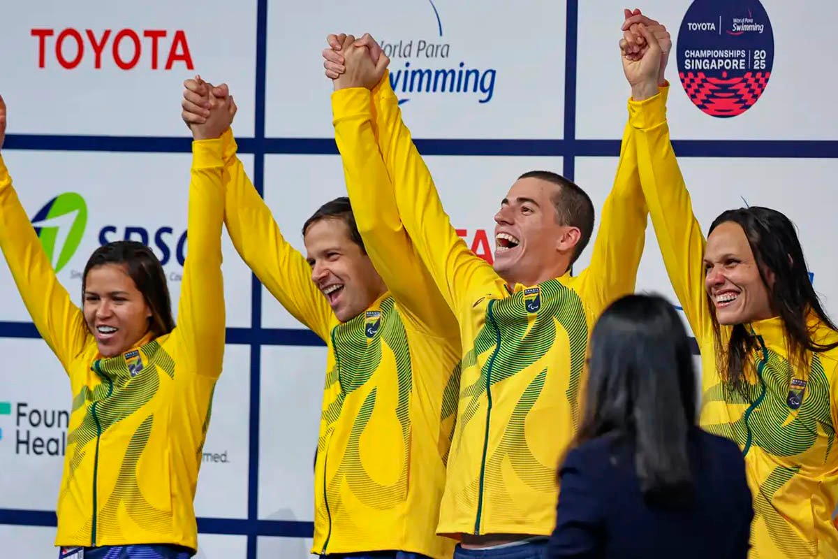 Brasil conquista seis medalhes e bate recorde no Mundial Paralímpico de Natação - 