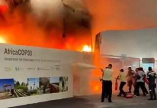 Incêndio atinge Pavilhão dos Países e paralisa trabalhos da COP30 em Belém - 