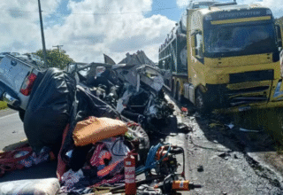 Caminhão-cegonha invade pista contrária e causa colisão fatal na BR-101, em Alagoinhas - 