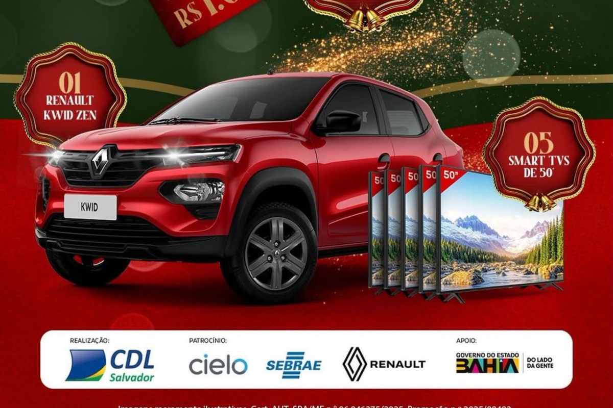 Natal: CDL Salvador oferece carro zero e prêmios para compras a partir de R$ 50 - 
