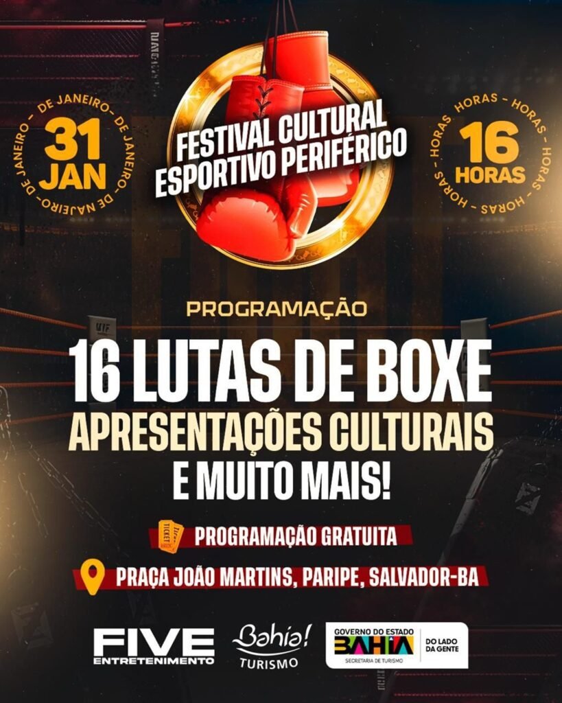 Circuito cultural e esportivo promove 16 lutas de boxe no Subúrbio Ferroviário